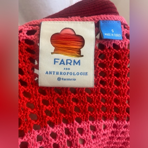 Farm Rio Striped Open-Front Cardigan Sweater |Anthropologie Size Small - Picture 9 of 10